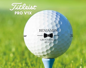 Personalized Titleist Pro V1x Golf Balls: Groomsman Gift