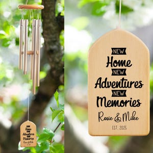 Housewarming Gift, New Home New Adventures Windchime, New Home Gift, Windchime, Personalized Windchime, New couples gift, Wedding Gift