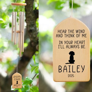 Pet Memorial Wind Chime, Remembrance Wind Chime, Bereavement Gift, Personalized Wind Chimes, Pet Loss, Dog Loss, Pet Gift