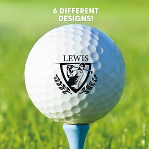 Personalized Golf Balls, Golf Designs, Gift for Golfers, Gift for Husband, Groomsmen Gift, Best Man Gift, Custom Golfballs