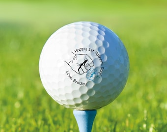 Custom 1st Father's Day Golf Ball: Personalized Golfer Gift