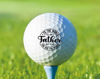 Personalized 'You Are The World' Golf Balls, Father's Day Gift
