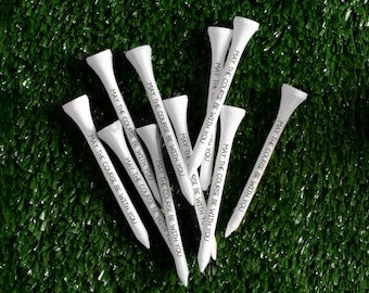 Custom Engraved Golf Tees, May The Course Be With You, Father's Day Gift, 3.25" Tee