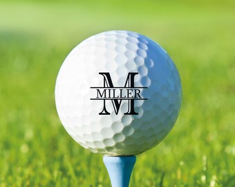 Personalized Golf Ball: Split Monogram, Golfer Gift