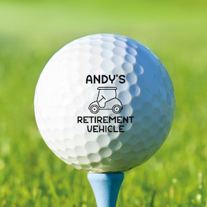 Retirement Golf Ball, Custom Golf Balls, Personalized Golf, Retirement Gift For Men, Golf Gift, Fathers Day Golf, Retirement Golf Gift