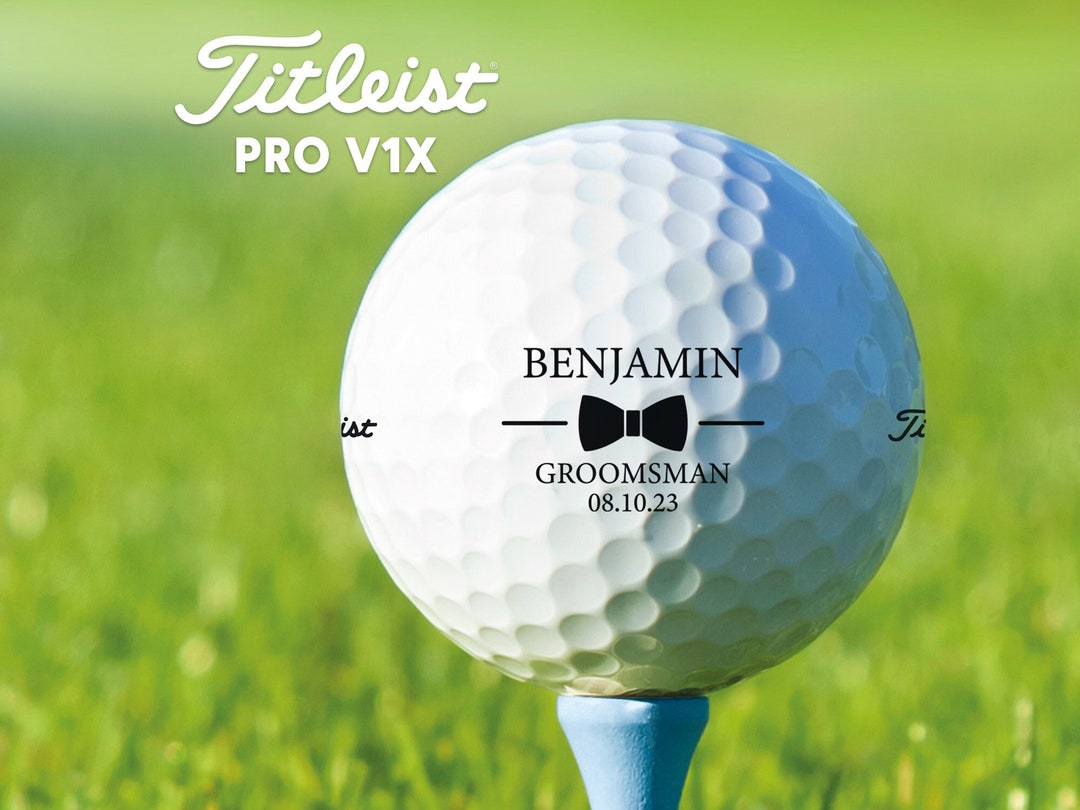 Personalized Golf Balls, Groomsman Gift, Titleist Pro V1x, Gift for Golfers, Gift for Husband