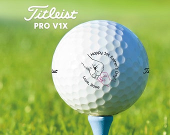 Personalized Titleist Pro V1x Golf Balls, 1st Father's Day Gift