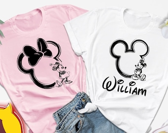 Personalized Disney Family Trip Shirts, Matching Mickey and Minnie Mouse Tees