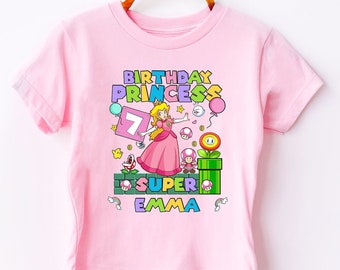 Princess Peach Birthday Shirt, Family Birthday Shirt, Kids Birthday Shirt, Birthday Princess Shirt, Super Soft Shirt