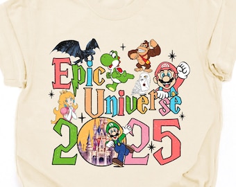 Epic Universe Theme Park Inspired Shirt, Super Nintendo, Wizarding Magic, Dragons & Monsters | Universal Park T-Shirt, Family Trip Shirt