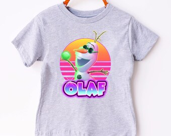 Disney Olaf Shirt, Cute Olaf Tshirt, Disney Trip Shirt, Disney Kids Shirt, Olaf Neon Shirt, Olaf Women Tank Top, Disneyland Shirt