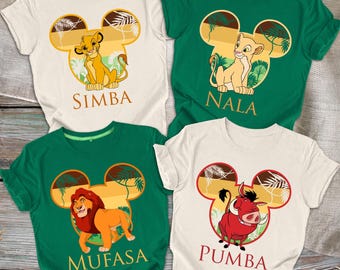 Lion King Characters Shirt, Lion King Matching Tee, Simba Shirt, Nala Shirt, Mufasa Shirt, Pumba Timon Zazu Rafıkı Scar Shenzi Characters