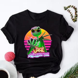 Jack Skellington Shirt, Halloween Shirt, Disney Trip Shirt, Disney Halloween Shirt,  Skellington Neon Shirt, Jack Skellington Women Tank Top