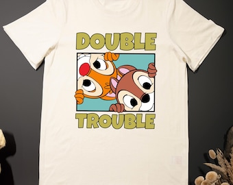 Camiseta Double Trouble, camiseta Chip n Dale, camiseta Chip and Dale, camiseta Chip n Dale, camiseta Disney para niños, camiseta super suave