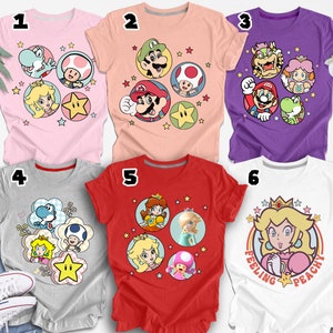 Princess Peach Shirt, Super Mario Shirt, Feeling Peachy Shirt, Princess Peach And Friends, Princess Peach Girl Shirt, Mario Gift, Rosalina