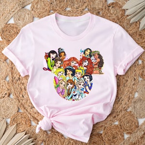 Disney Princesses Mickey Head Shirt, Princess Tank Top, Cinderella, Ariel, Belle, Pocahontas, Tiana, Jasmine, Merida, Snow White, Rapunzel