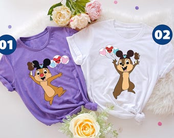 Chip n Dale Snack Shirt, Chip And Dale Balloon Shirt, Double Trouble Shirt, Chip N Dale Tshirt, Disney Snack Shirt, Disney Kids Shirt