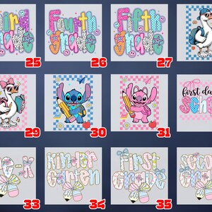 Stitch Back to School Shirt, First Day Of School Shirt, Stitch Kindergarten Shirt, Pre-K Shirt, First Second Third Fourth Fifth Grade Shirt image 4