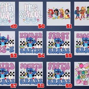 Stitch Back to School Shirt, First Day Of School Shirt, Stitch Kindergarten Shirt, Pre-K Shirt, First Second Third Fourth Fifth Grade Shirt image 6