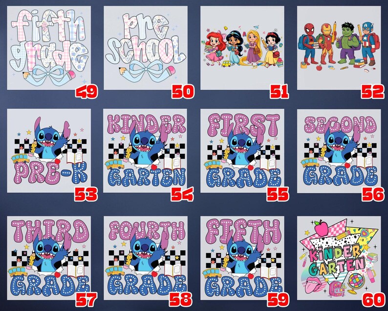 Stitch Back to School Shirt, First Day Of School Shirt, Stitch Kindergarten Shirt, Pre-K Shirt, First Second Third Fourth Fifth Grade Shirt image 6