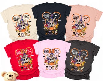 Not So Scary Halloween Party Shirt, Custom Disney Halloween 2025 Shirt, Disney Family Halloween Shirt, Disney Trip Halloween Women Tank