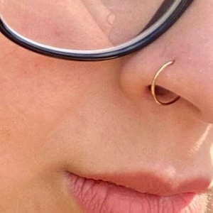 Hoop Nose Ring For Nose Piercing 316L Surgical Steel Jewellery Clicker Hoop Hinged Segment Ring Gift For Women 6mm 8mm 10mm 16G 18G 20G