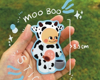 Cute Cow Sticker / Cow Sticker / Matte Sticker / Journaling / Scrapbooking / Hydroflask / Hydroflask Sticker / Cute Sticker / Cow