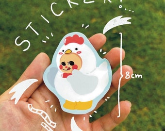 Cute Chicken Sticker / Chicken Sticker / Matte Sticker / Journaling / Scrapbooking / Hydroflask / Hydroflask Sticker / Chicken