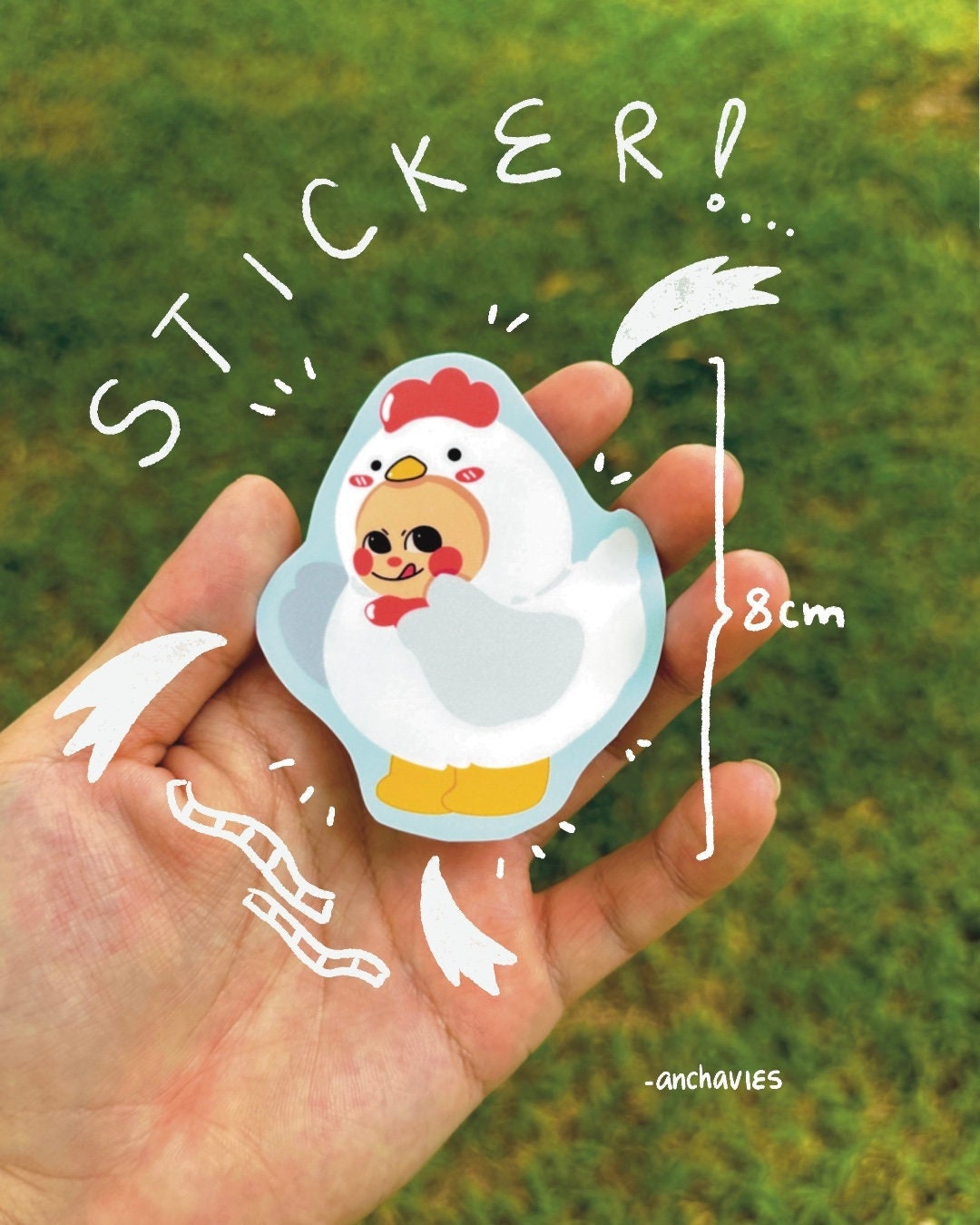 Cute Chicken Sticker / Chicken Sticker / Matte Sticker / Journaling ...