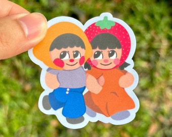 Strawberry and Lemon Sticker / Lovers Sticker / Cute Couple / Matte Sticker / Journaling / Decoration Sticker