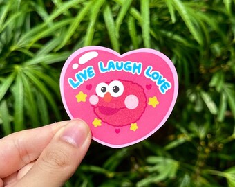 Elmo Sticker / Sesame Street Elmo Sticker / Live Love Laugh / Cute Sticker /