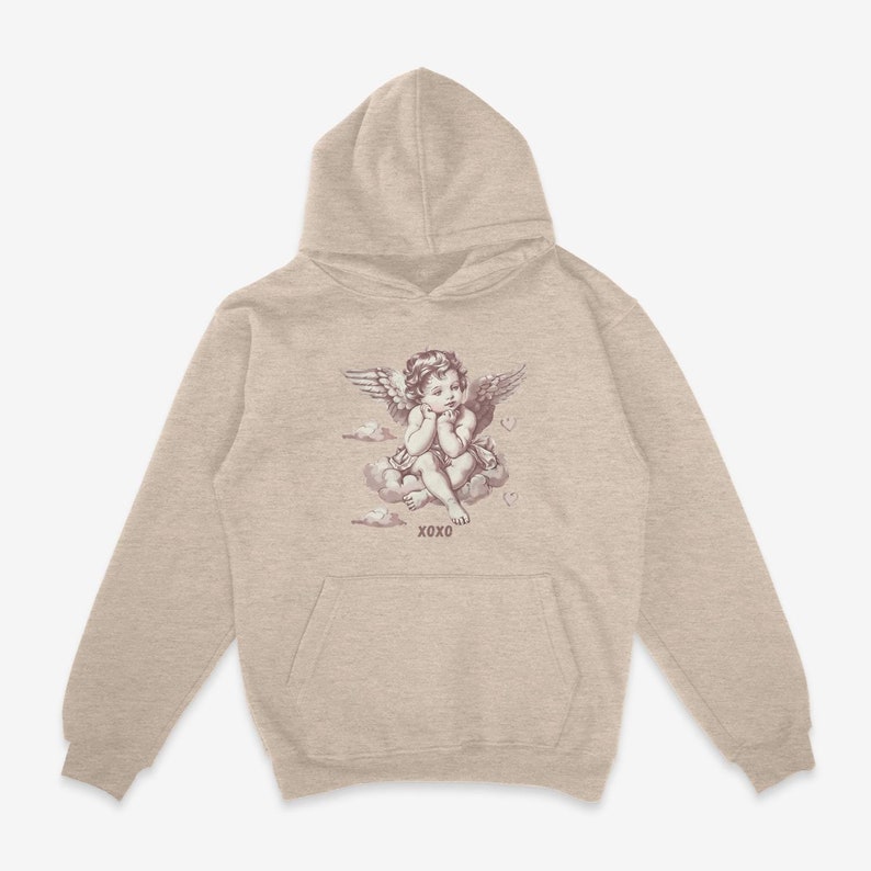 Cherub Angel hoodie Sand