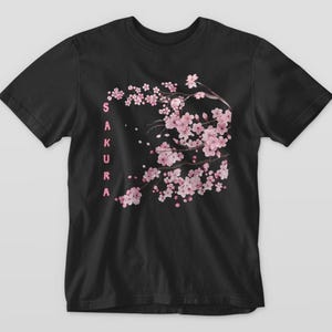 Sakura Cherry Blossom Shirt, Sakura Shirt, Cherry Blossom, Floral T-shirt, Japanese Cherry Shirt, Girls Flower Shirt, Kawaii T-Shirt