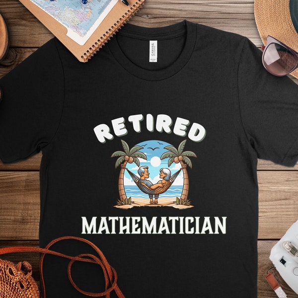 Retired mathematician tshirt funny math education code geek t shirt code geekery black tee womens mens youth teen geeky clothing grey shirt