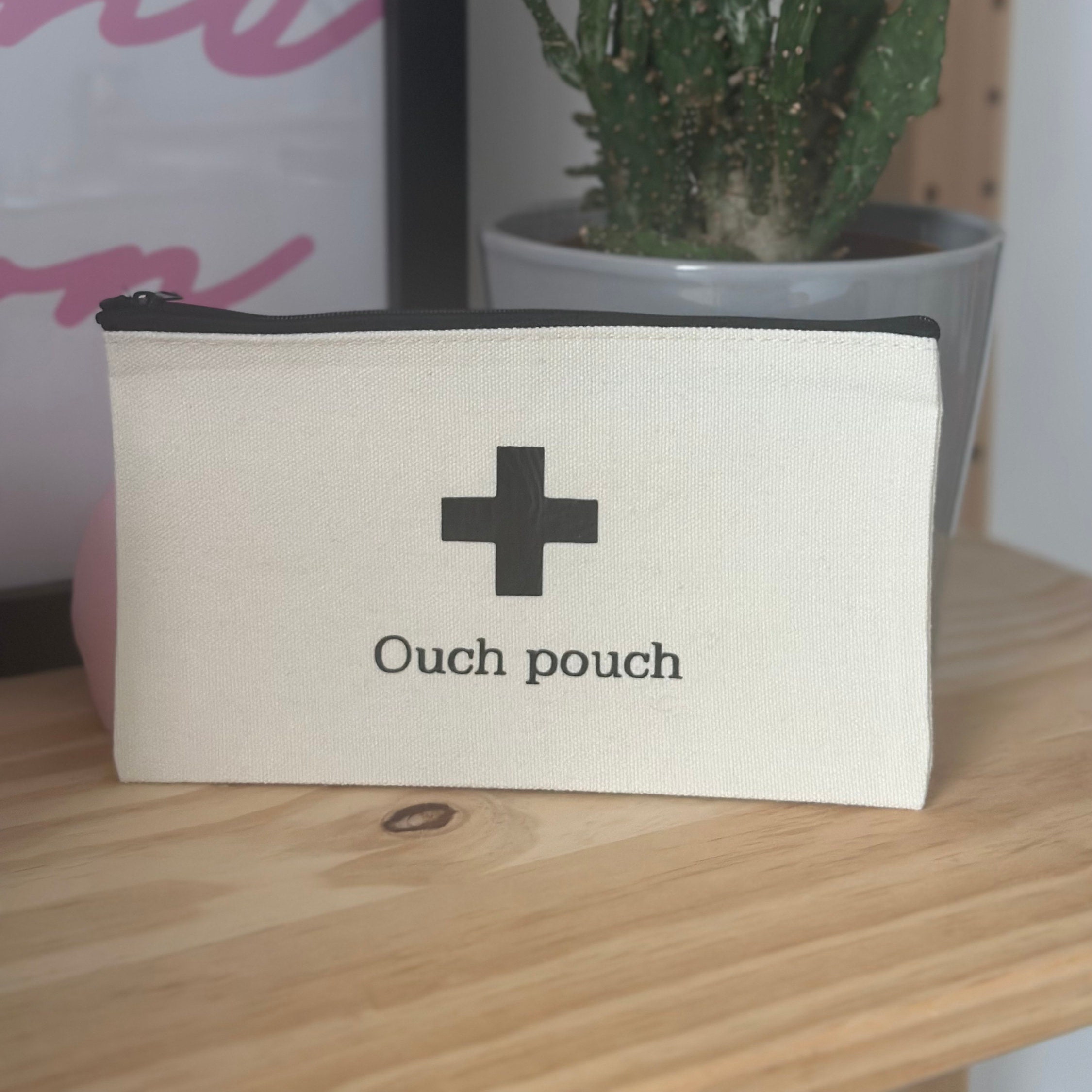 Ouch Pouch Red Cross Patch Medic Med Paramedic EMS EMT Rescue Emergency  Ambulance Hook Backing for Attachment or Sew on Patch Size 6 X 1 