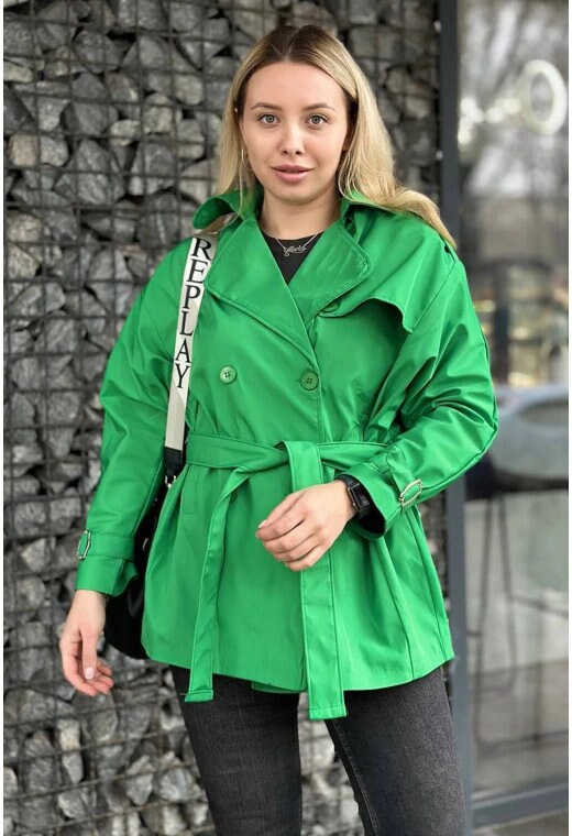 Women's Vintage Aqua Green Spring Coat M