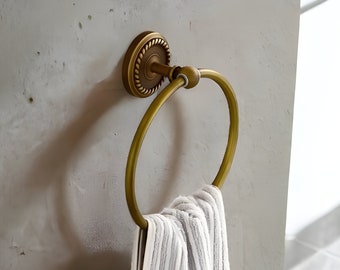 Antique Towel Ring, Victorian Towel Holder, Wall Mounted Towel Holder, Hand Towel Holder