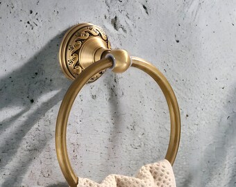 Antique Towel Ring, Victorian Towel Ring, Wall Mounted Towel Ring, Hand Towel Holder
