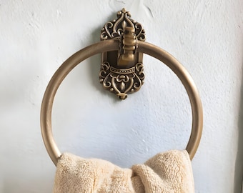 Antique Towel Ring, Victorian Towel Holder, Wall Mounted Towel Ring, Hand Towel Holder