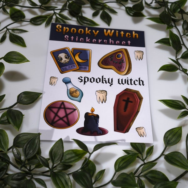 Stickersheet "Spooky Witch" // horror // pastelgoth // Hexe // Grusel