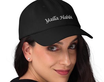 Gorra de béisbol bordada con motivos árabes Yalla Habibi