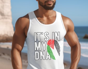 Camiseta sin mangas con la bandera palestina: camiseta unisex sin mangas con la bandera palestina