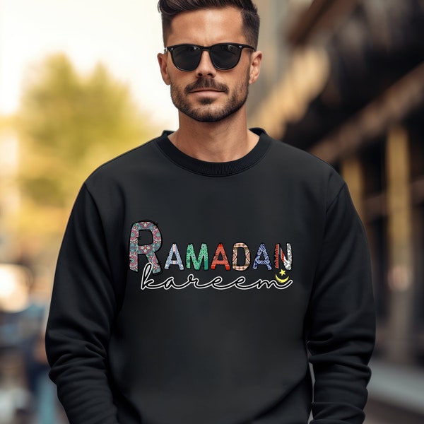 Ramadan Kareem Sweatshirt for Men & Women Muslim Shirt Ramadan Fasting Streetwear Gift Idea for Couples or Family Kids Version Available