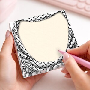 Notatnik samoprzylepny Keffiyeh, 50 karteczek Post-It® z motywem Palestyny, dekoracja biurka