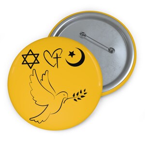 Palestine Peace Button Pin Badge for Those Who Stand Against War in Gaza Palestine and the World Protect the Holy Lands No War
