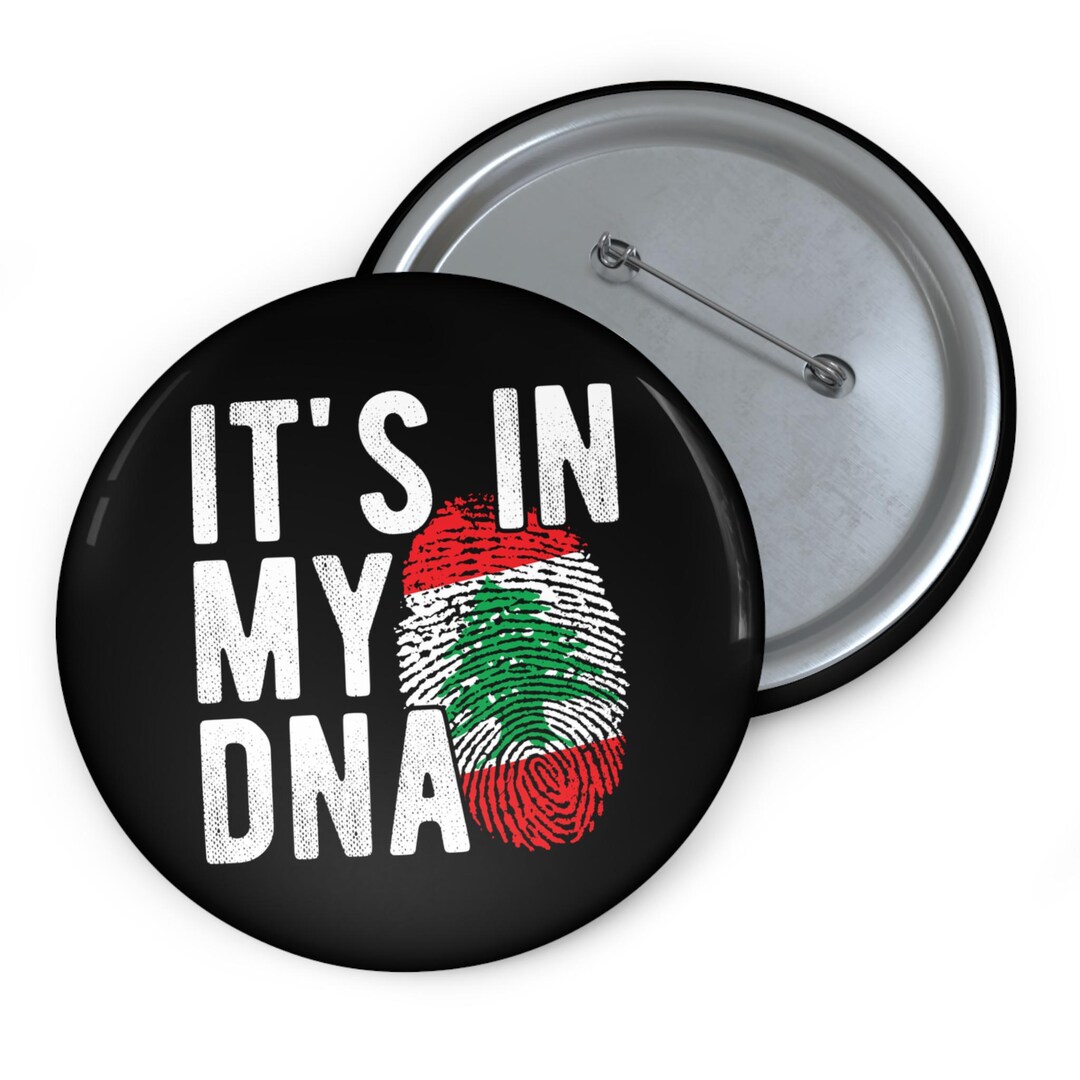 Lebanon Pin It's in My DNA Button Lebanese Solidarity Badge Anti-war ...