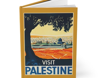 Vintage Palestine Travel Poster Hardcover Journal