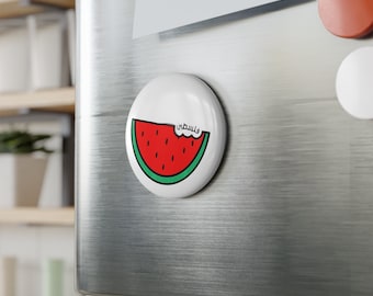 Palestinian Watermelon Magnet Arabic Palestine Fridge Magnet 10-Pack Available Support Peace Now Ceasefire Gaza Solidarity Free 786 Salam