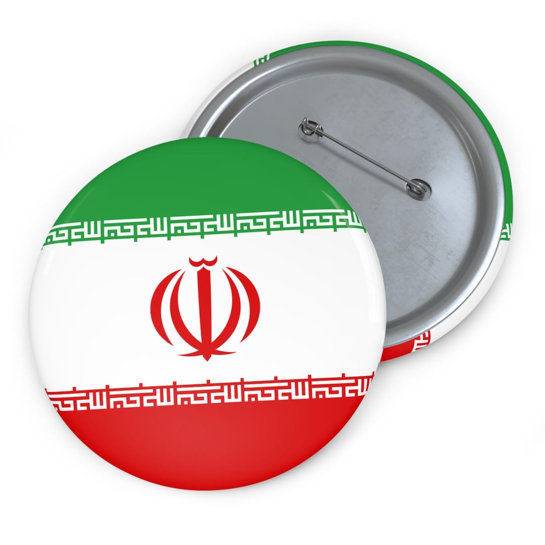 Iran Flag Pin Button | Iranian Badge for Backpack of Jacket - Etsy