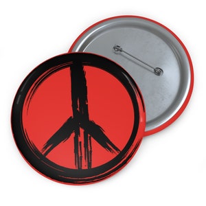&quot;Rot-Schwarz-Peace Button für diejenigen, die ein Ende der Kämpfe und Unterdrückung in Gaza Palästina und überall sehen wollen 786 Salam.&quot;